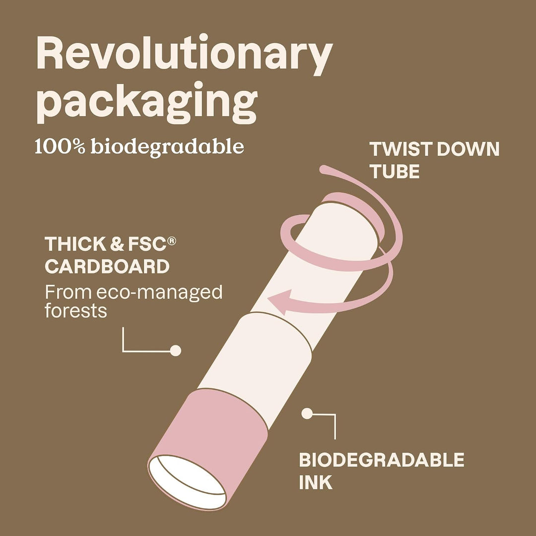 ATTITUDE Oceanly Sheer Lip Gloss Stick, EWG Verified, Titanium Dioxide-Free, Vegan Makeup & Beauty, Plastic-Free, Ginger, 3.4g