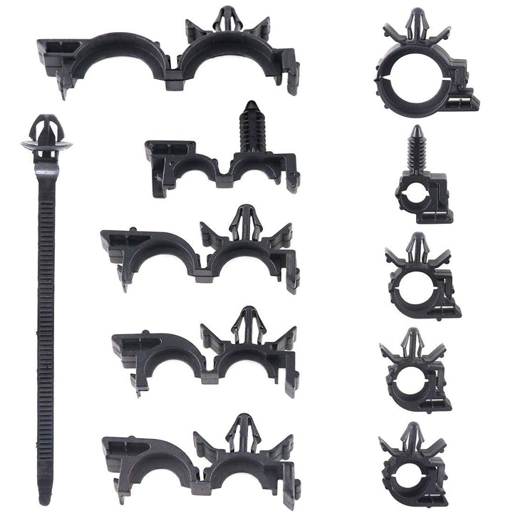 56-Pieces Auto Clips Car Wire Harness Routing Clip Assortment Kit for Honda GM Mazda, 6 Size from 3/8" to 3/4" Loom Clips