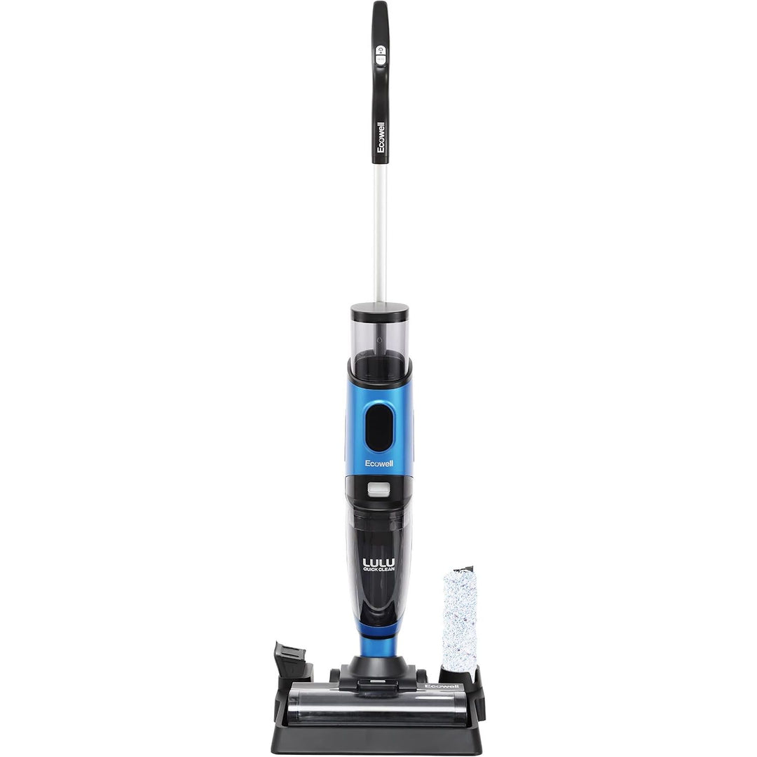 Ecowell Cordless Wet Dry Vacuum Cleaner Multi-Surface for Hard Floors and Area Rug, Voice Prompt, LULU Quick Clean P04, Blue