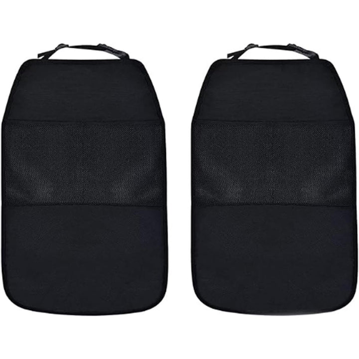 2PCS Car Seat Back Protectors with Adjustable Strap, Waterproof Seat Back Kick Pads for Car Truck SUV Van