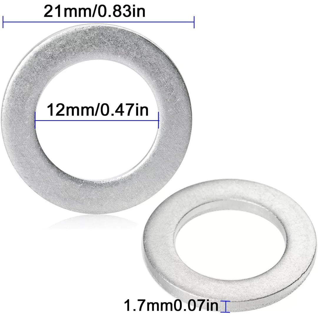100PCS Oil Crush Washers Drain Plug Gaskets Washers Seals Rings 90430-12031 for Toyota Lexus Scion