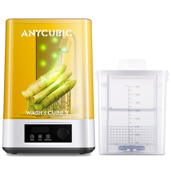 ANYCUBIC Wash and Cure 3.0, Newest Upgraded Volume 2 in 1 Wash and Cure Station, with Gooseneck Lights, for Mars Anycubic Photon Mono LCD SLA DLP 3D Printer