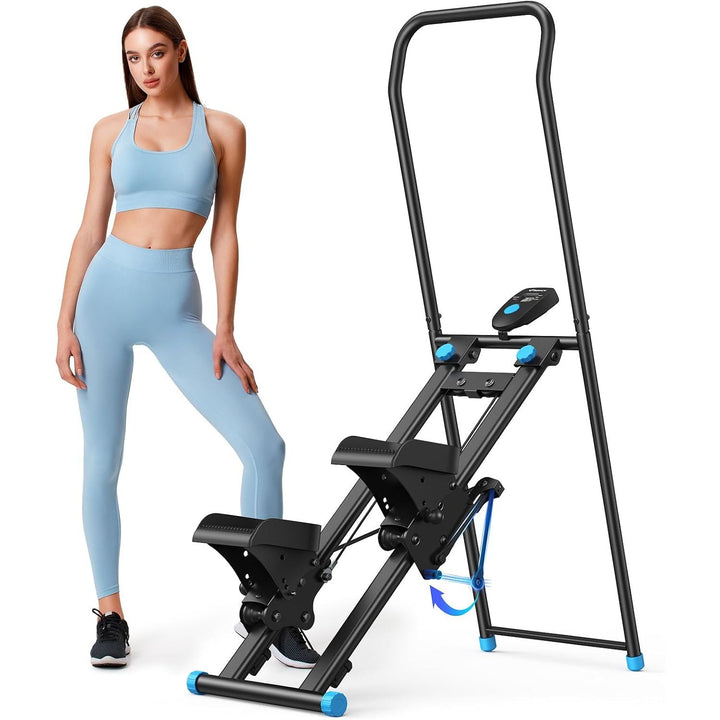 Stair Stepper with Adjustable Resistance, Foldable Stair Climber