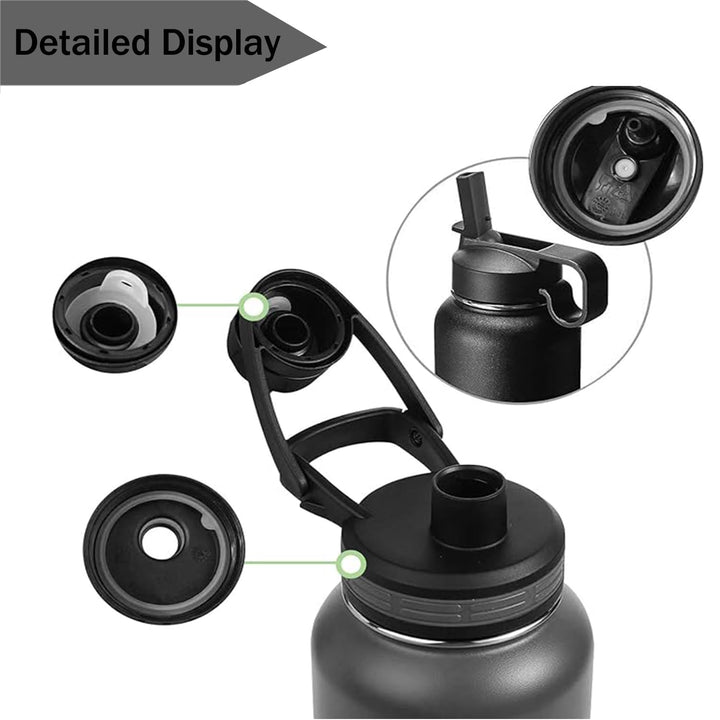 9Pcs Water Bottle Gasket Replacement, 3 Styles Thermoflask Washers, Silicone Sealing Rings Gaskets, Water Bottle Accessories, Airtight Silicone Gaskets for 40oz Bottle Straw Lid Chug Cap & Spout Parts