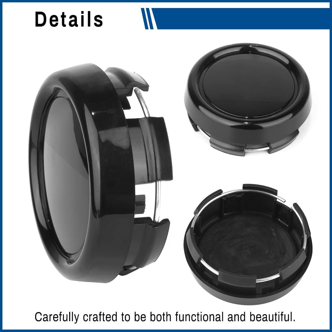 79mm Wheel Center Caps for ADVAN Racing RS-D, RZ, RCIII, TCIII, RT, RZ-DF, GT, RS-DF, RGIII, RZII Rim Hubcaps Black, Outer 3.11in/79MM, Inner 2.87in/73MM