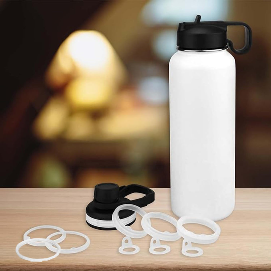 9Pcs Water Bottle Gasket Replacement, 3 Styles Thermoflask Washers, Silicone Sealing Rings Gaskets, Water Bottle Accessories, Airtight Silicone Gaskets for 40oz Bottle Straw Lid Chug Cap & Spout Parts