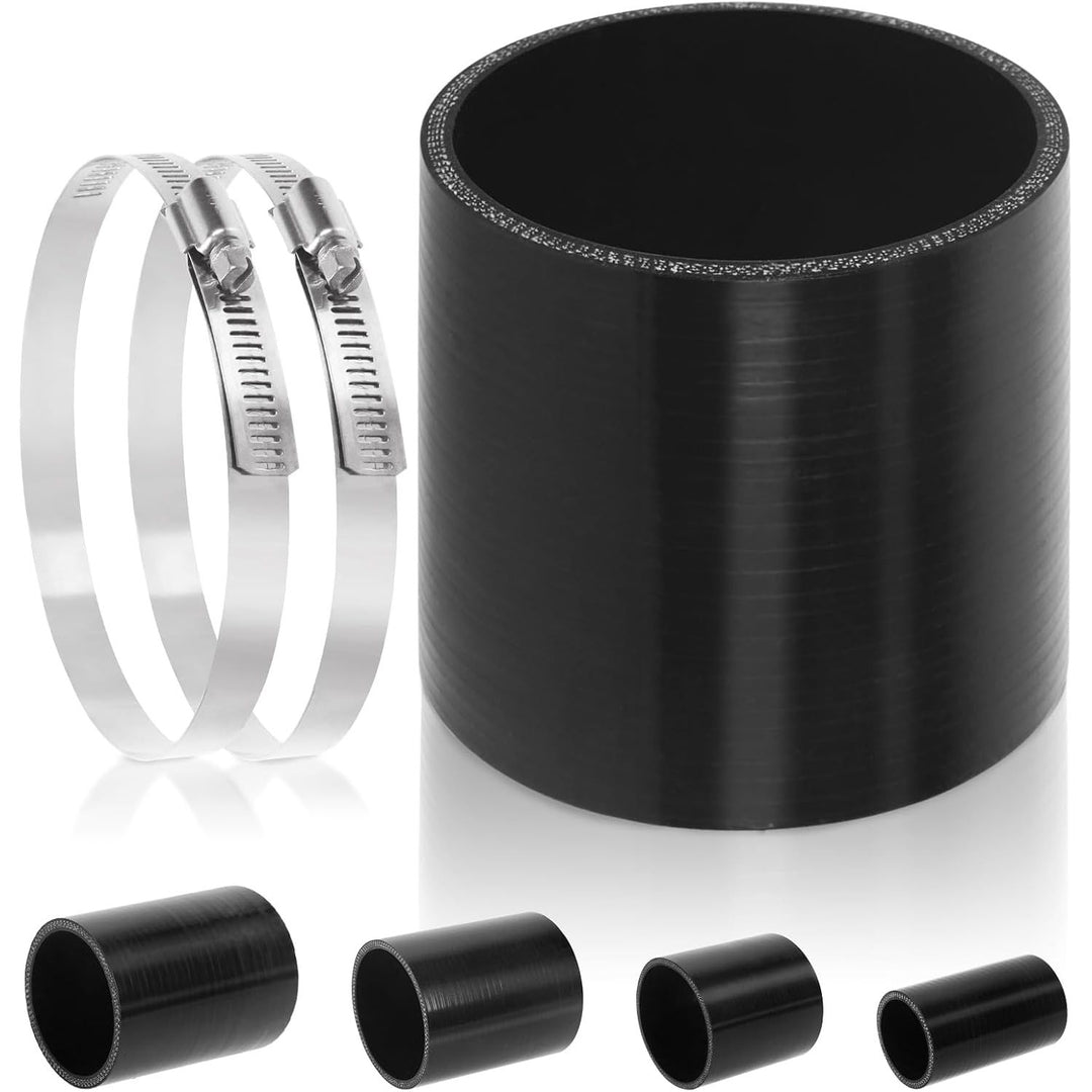 4inch (102mm) ID Straight Coupler Silicone Hose 4inch(100mm) Length 4-Ply Reinforced High Performance with 2Pcs 105-127MM tainless Steel T-Bolt Clamp for Turbo, Intercooler and Intake