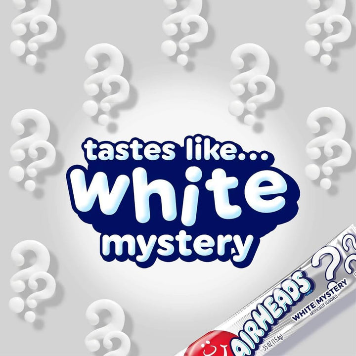 Airheads Candy Individually Wrapped Bars - White Mystery Flavour - Bulk Pack of 36