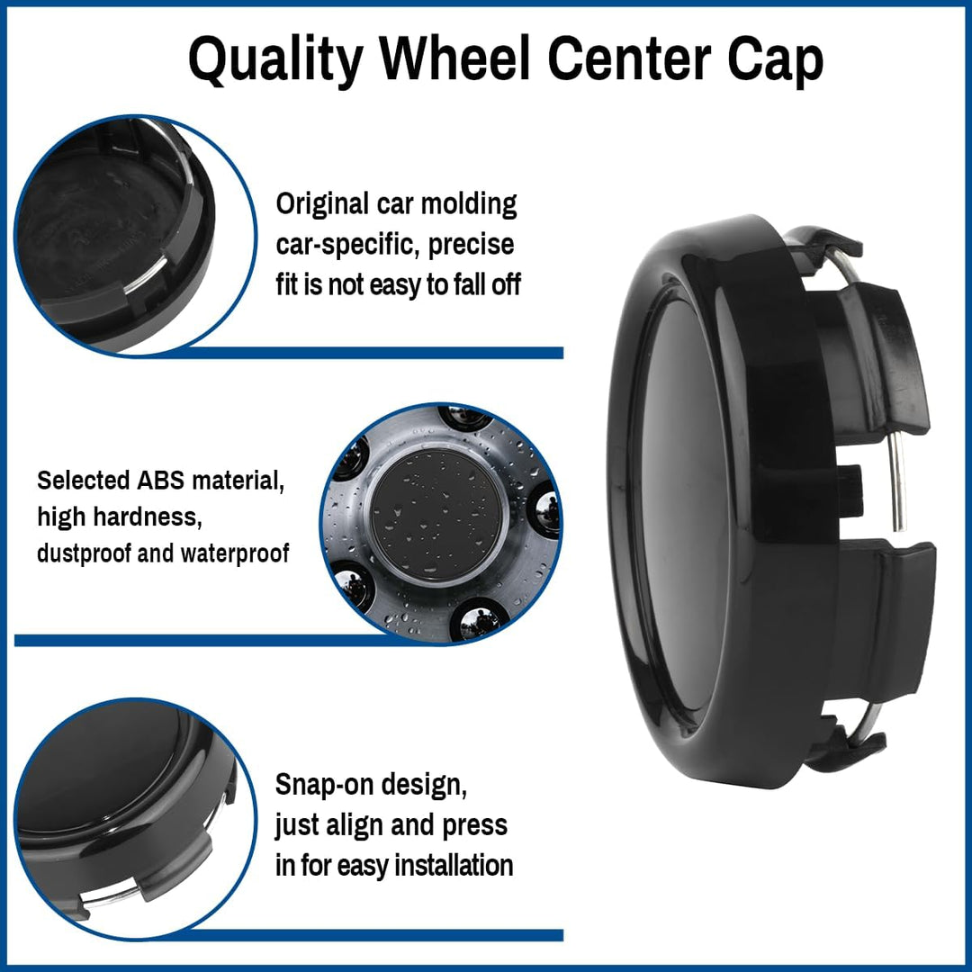 79mm Wheel Center Caps for ADVAN Racing RS-D, RZ, RCIII, TCIII, RT, RZ-DF, GT, RS-DF, RGIII, RZII Rim Hubcaps Black, Outer 3.11in/79MM, Inner 2.87in/73MM