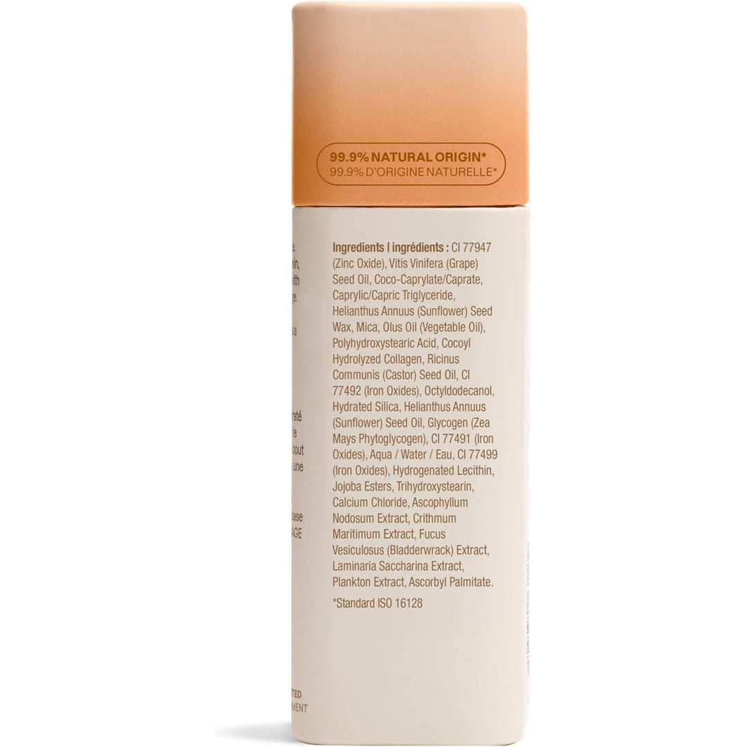 ATTITUDE Oceanly Light Coverage Face Tinted Oil Stick, EWG Verified, Titanium Dioxide-Free, Vegan Tinted Moisturizer, Plastic-Free, Dune, 12g