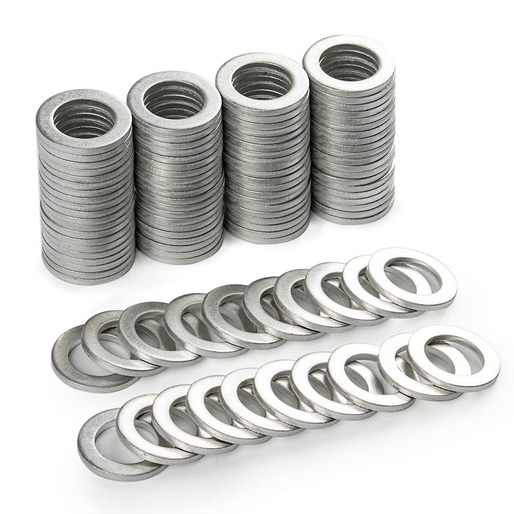 100 PCS Oil Drain Plug Gasket Washers Seals Rings 94109-14000 for Honda Civic Ridgeline Odyssey CRV CR-V Oil Crush Washers