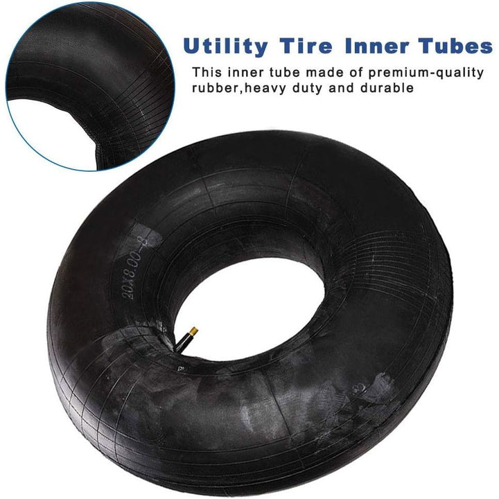 Replacement Premium 20x8.00-8, 20x8-8, 20x10.00-8, 20x10-8, 18x8.50-8, 18x9.50-8 Utility Tire Inner Tubes with TR13 Straight Valve Stem Replacement for Mowers Go Karts ATVs - 1 Pack