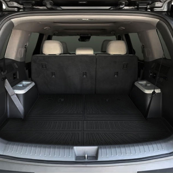 Cargo Mat for Hyundai Santa Fe 2024 2025 Accessories Cargo Mat Seat Backrest 2 in 1 Mat All-Weather TPE Black Trunk Cargo Liner for Hyundai Santa Fe 2024 2025 Accessories