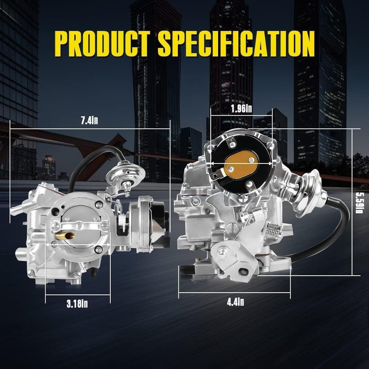 Carter1 Barrel Carburetor Fits For 1965-1985 Ford Engines: 4.9L(300Cu),4.1L (200Cu),3.3L (200Cu).Compatible With Ford Bronco,Fairmont,And Models F100,F150,F250,F350.D5Tz9510AG#Rsc-300A 6307S