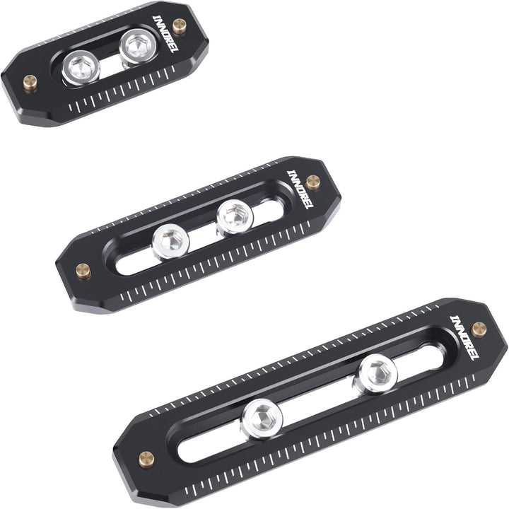 3 Packs Quick Release NATO Rail Set 45/65/85mm Long Lightweight NATO Rails with 1/4" Screws and Anti Drop Safety Pins for Camera Cage, Field Monitor Mount, NATO Clamp Top Handle Side Handle