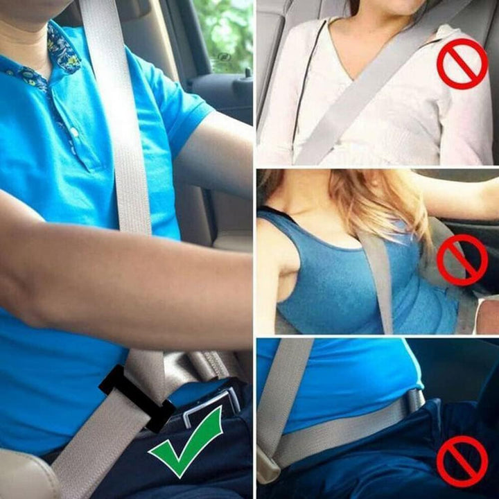 3 Pack Car Seat Belt Adjuster Locking Clip Metal Safety Buckle Adjuster Vehicle Seatbelt Adjusting Clips Auto Stomach Neck Shoulder Protector Strap Positioner Universal Comfortable for Adults Kids