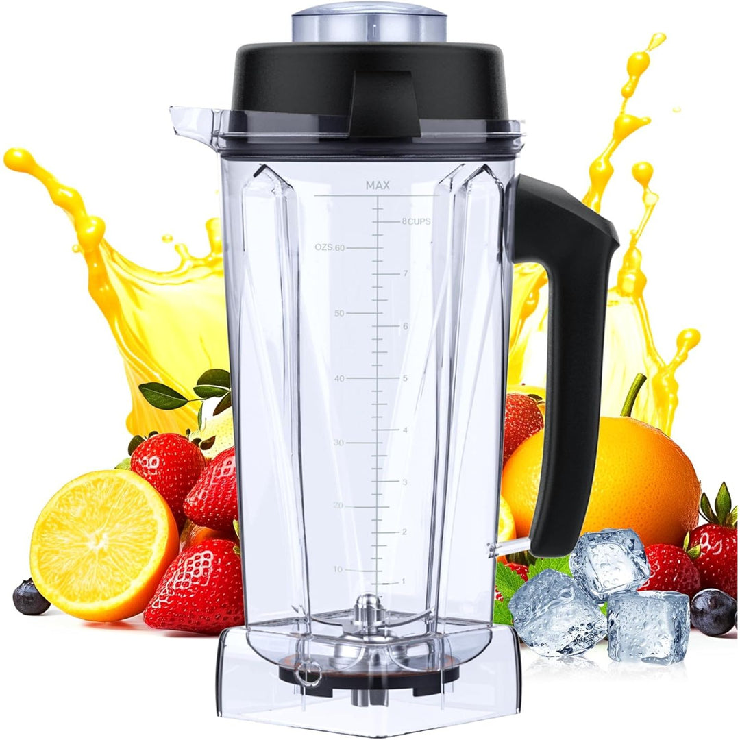 64oz Blenders Container for Vitamix replacement Pitcher Container Jar Cup Food Processor Accessories Kit, Fit to Vitamix 5300 7500, Classic C/Commercial/Explorian series - Just Closeouts Canada Inc.