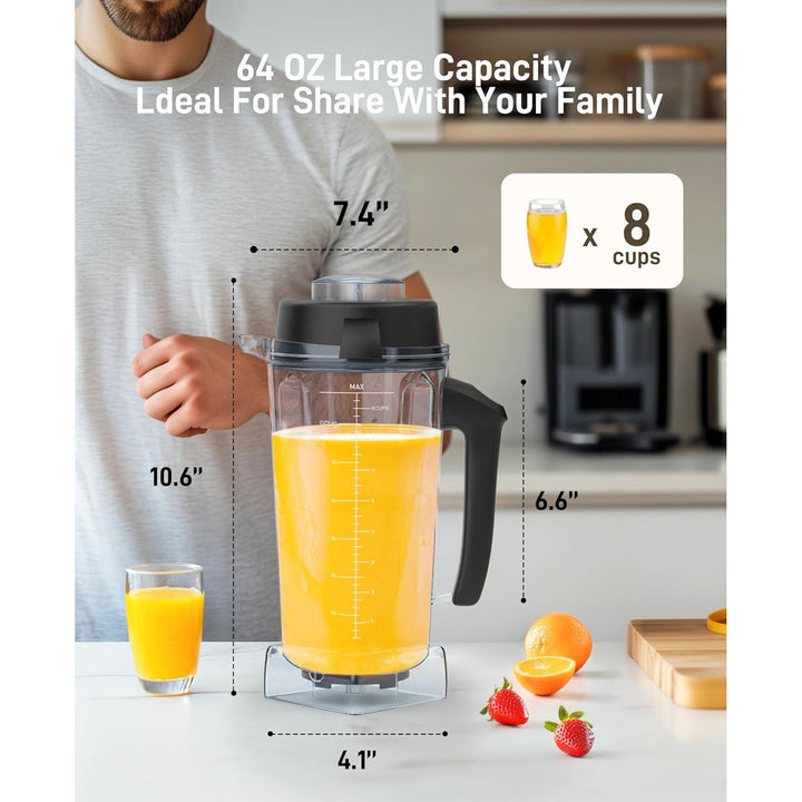64oz Blenders Container for Vitamix replacement Pitcher Container Jar Cup Food Processor Accessories Kit, Fit to Vitamix 5300 7500, Classic C/Commercial/Explorian series - Just Closeouts Canada Inc.