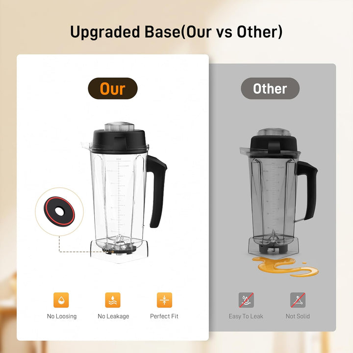 64oz Blenders Container for Vitamix replacement Pitcher Container Jar Cup Food Processor Accessories Kit, Fit to Vitamix 5300 7500, Classic C/Commercial/Explorian series - Just Closeouts Canada Inc.