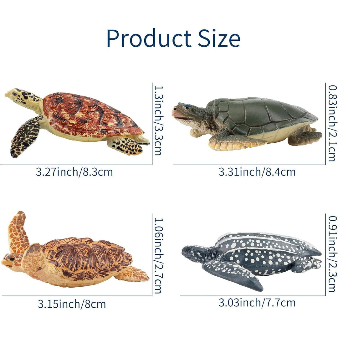 6PCS Realistic Sea Turtle Figurines, Ocean Sea Animals Figures Set Includes Different Varieties of Turtles, Educational Toy Cake Toppers Christmas Birthday Gift for Kids Toddlers - Just Closeouts Canada Inc.X0047C4AW7