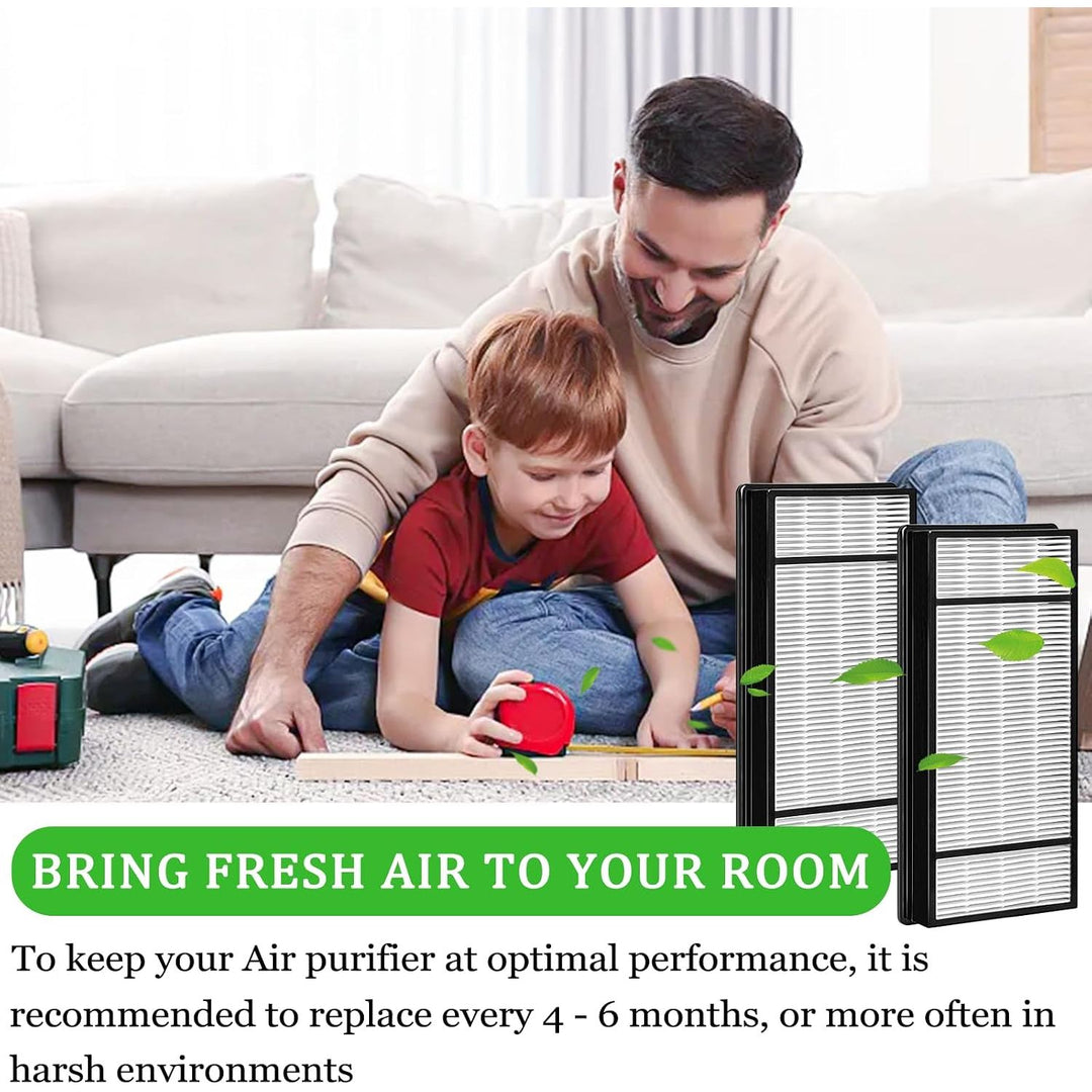 2 Pack True HEPA Replacement Filter H Compatible with Honeywell Filter HRF-H1 HRF-H2, Compatible with Honeywell Air Purifiers HPA050, HPA060, HPA150, HPA160, HHT055, HHT155 Series