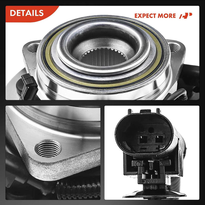 Front Wheel Bearing and Hub Assembly with ABS & 5-Lug Compatible with Dodge Dakota 2005-2010, Ram Dakota 2011, Mitsubishi Raider 2006-2008, 4-Wheel ABS Only, Replace # 513229