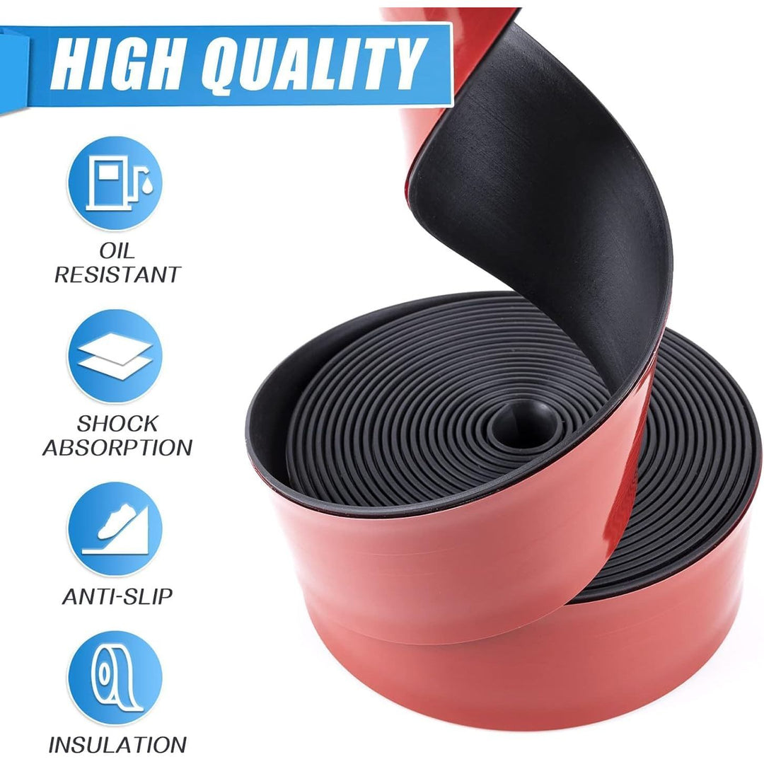 Neoprene Rubber Strips Self Adhesive Sheets, Rolls & Strips with Adhesive Backing Rubber Pads Self Stick Seal Gasket Tape for Matting Padding - 4" Wide x 1/16" Thick x 20' Long