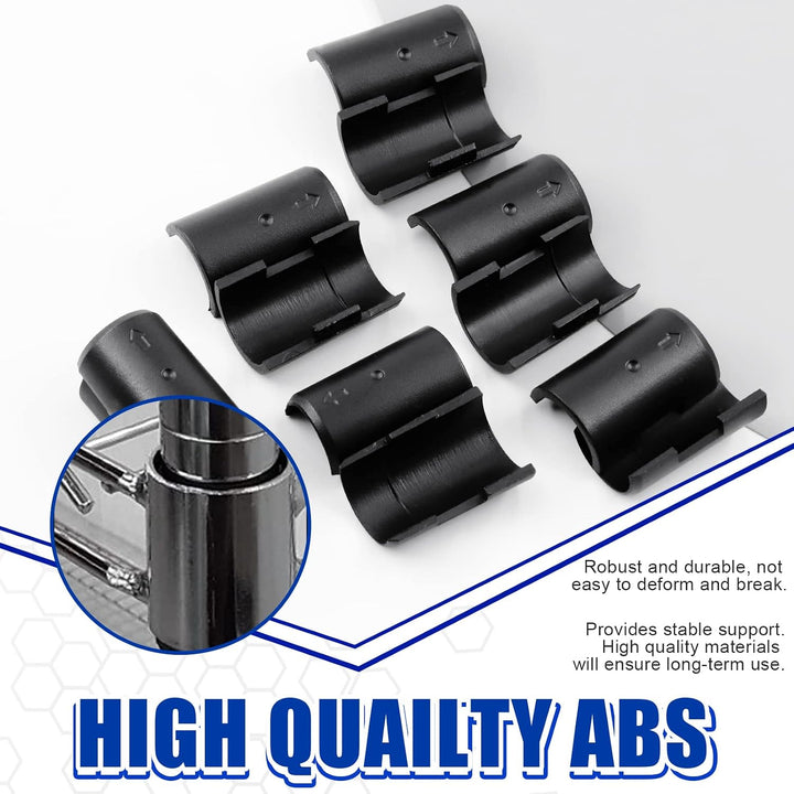 25 Pairs 50 Pack Wire Shelf Clips Wire Shelving Shelf Lock Clips for 3/4" Post - Adjustable Shelving Sleeves Replacement Clips for Wire Shelving System, Fits with Thunder Group, Alera, Metro