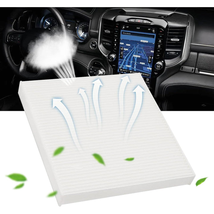 Cabin Air Filter with Filter Access Door Kit replacement for Ram 1500 2500 3500 replace 68318365AA, 68406048AA Air Filter