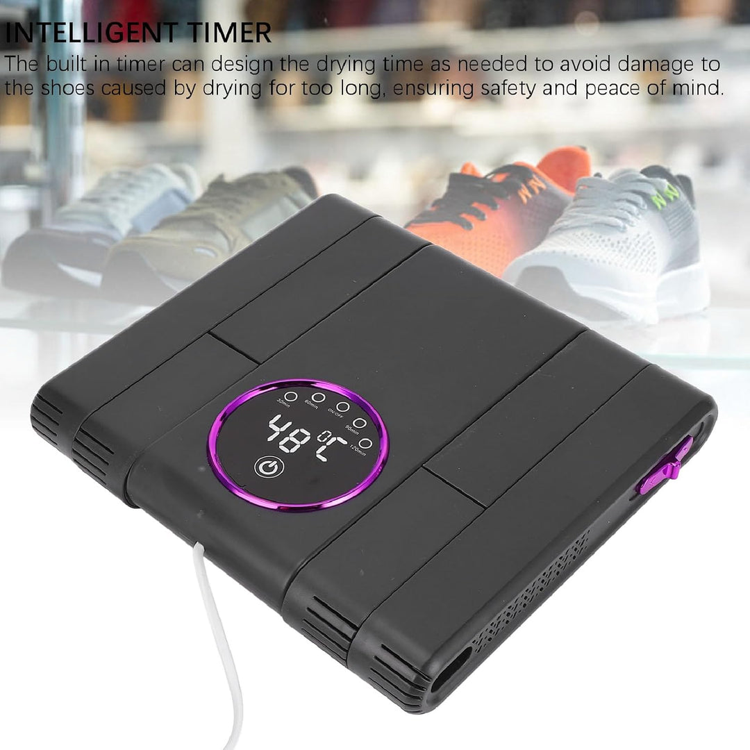 Boot Dryer, Shoe Dryer Boot Warmer with Double Arm, Intelligent Timer, Foldable Quick Drying Shoe Dryer Supports Adjustable Angle, for Work Boots Gloves Shoes for Home Travel
