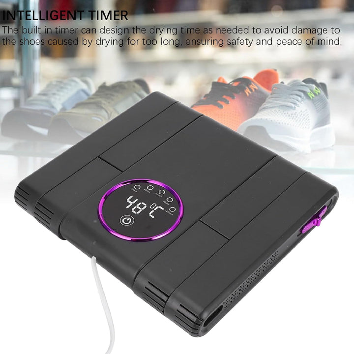 Boot Dryer, Shoe Dryer Boot Warmer with Double Arm, Intelligent Timer, Foldable Quick Drying Shoe Dryer Supports Adjustable Angle, for Work Boots Gloves Shoes for Home Travel