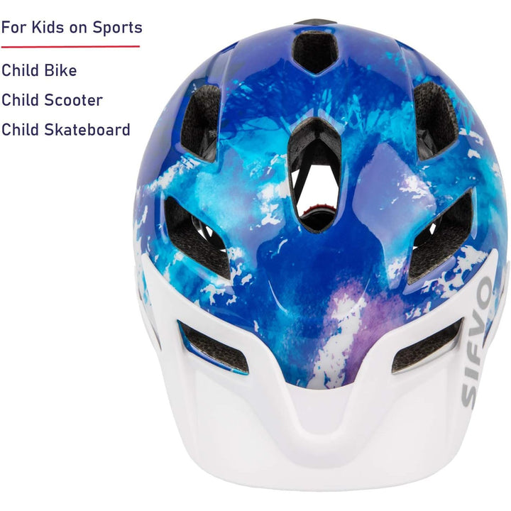Kids Bike Helmet for Boys and Girls 5-14, With Removable Visor, Multi-Sport Safe and Comfortable (50-57cm), Navy Blue