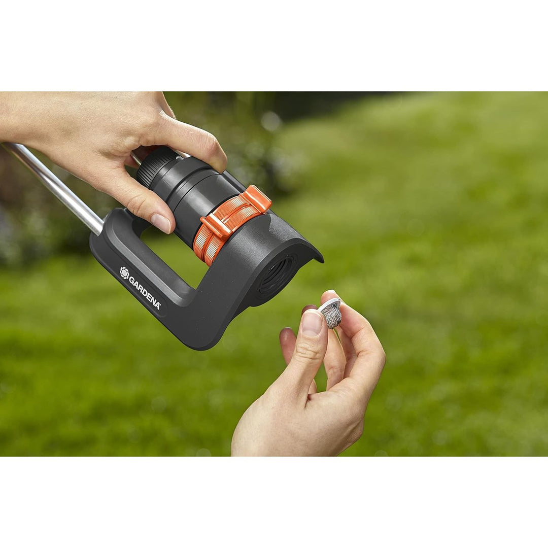Gardena N2084FP Oscillating Sprinkler, Covers up to 3000 Sq. Ft., Adjustable, Precise and Puddle-Free Lawn Watering, Made in Germany