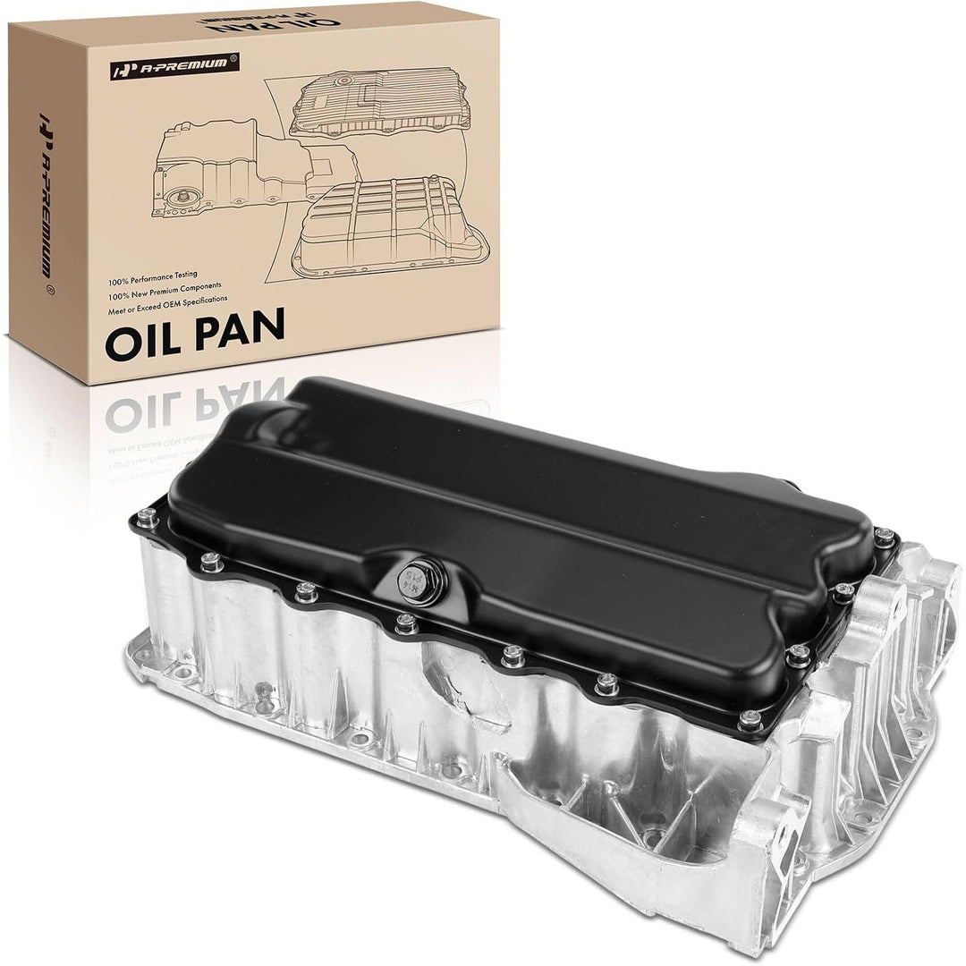 Engine Oil Pan Sump with Drain Plug Compatible with 2011 2012 2013 2014 Volkswagen Jetta, Naturally Aspirated, 2.0L