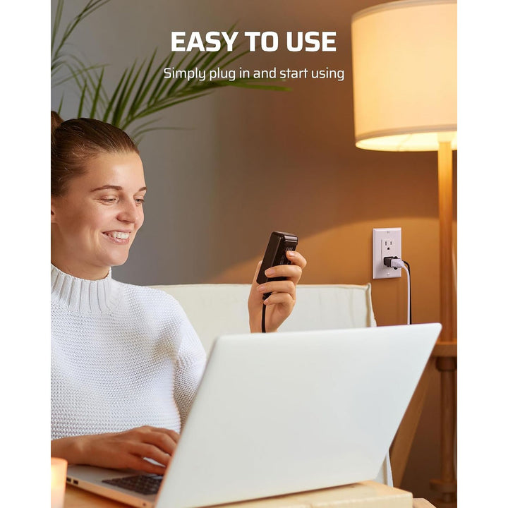Plug in Dimmer Switch for Lamp, Table Lamp Dimmer for Dimmable LED/CFL Lights and Incandescent Bulbs, Full Range Slide Control, Extension Cord Dimmer, Black