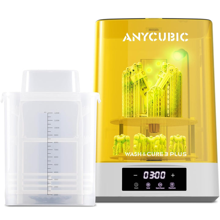 ANYCUBIC Wash and Cure 3.0 Plus, Newest Upgraded Volume 2 in 1 Wash and Cure Station with Gooseneck Light for Photon Mono Mars LCD DLP SLA 3D Printer Models