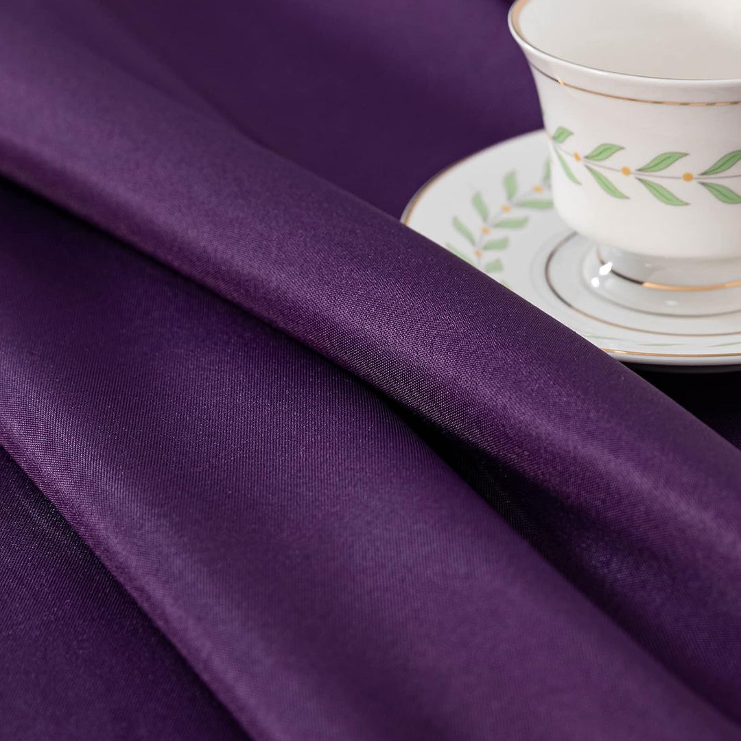 2 Pack Table Cloths Rectangular Table Cloth Machine Washable Polyester Table Cover for Dining Buffet Parties Picnic Events Weddings, 60x102 Inch, Purple