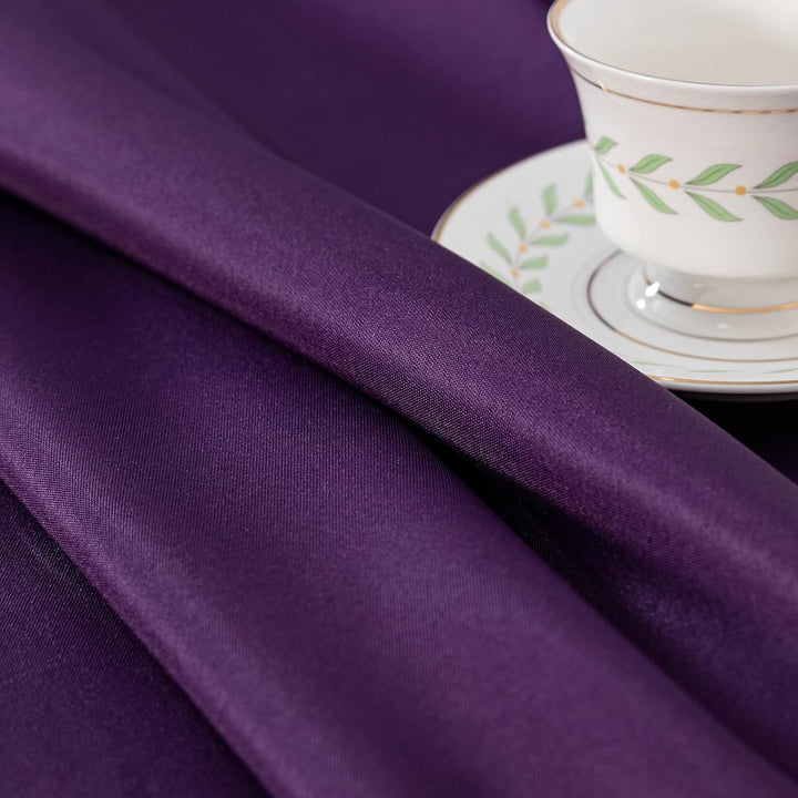 2 Pack Table Cloths Rectangular Table Cloth Machine Washable Polyester Table Cover for Dining Buffet Parties Picnic Events Weddings, 60x102 Inch, Purple