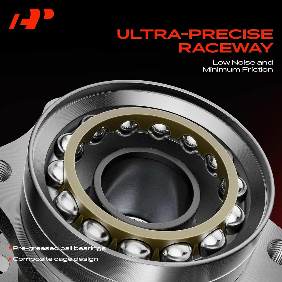 Front Wheel Bearing and Hub Assembly with ABS & 5-Lug Compatible with Dodge Dakota 2005-2010, Ram Dakota 2011, Mitsubishi Raider 2006-2008, 4-Wheel ABS Only, Replace # 513229