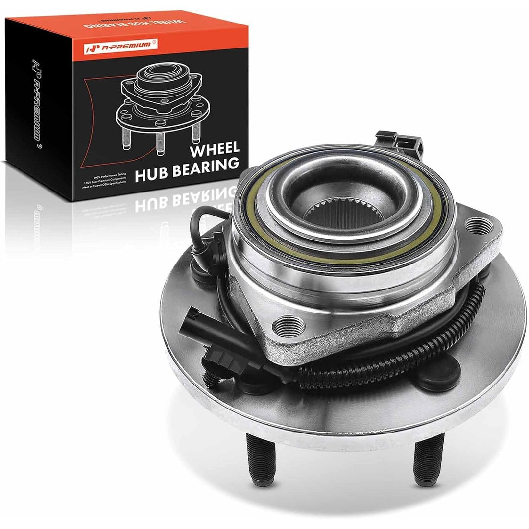 Front Wheel Bearing and Hub Assembly with ABS & 5-Lug Compatible with Dodge Dakota 2005-2010, Ram Dakota 2011, Mitsubishi Raider 2006-2008, 4-Wheel ABS Only, Replace # 513229