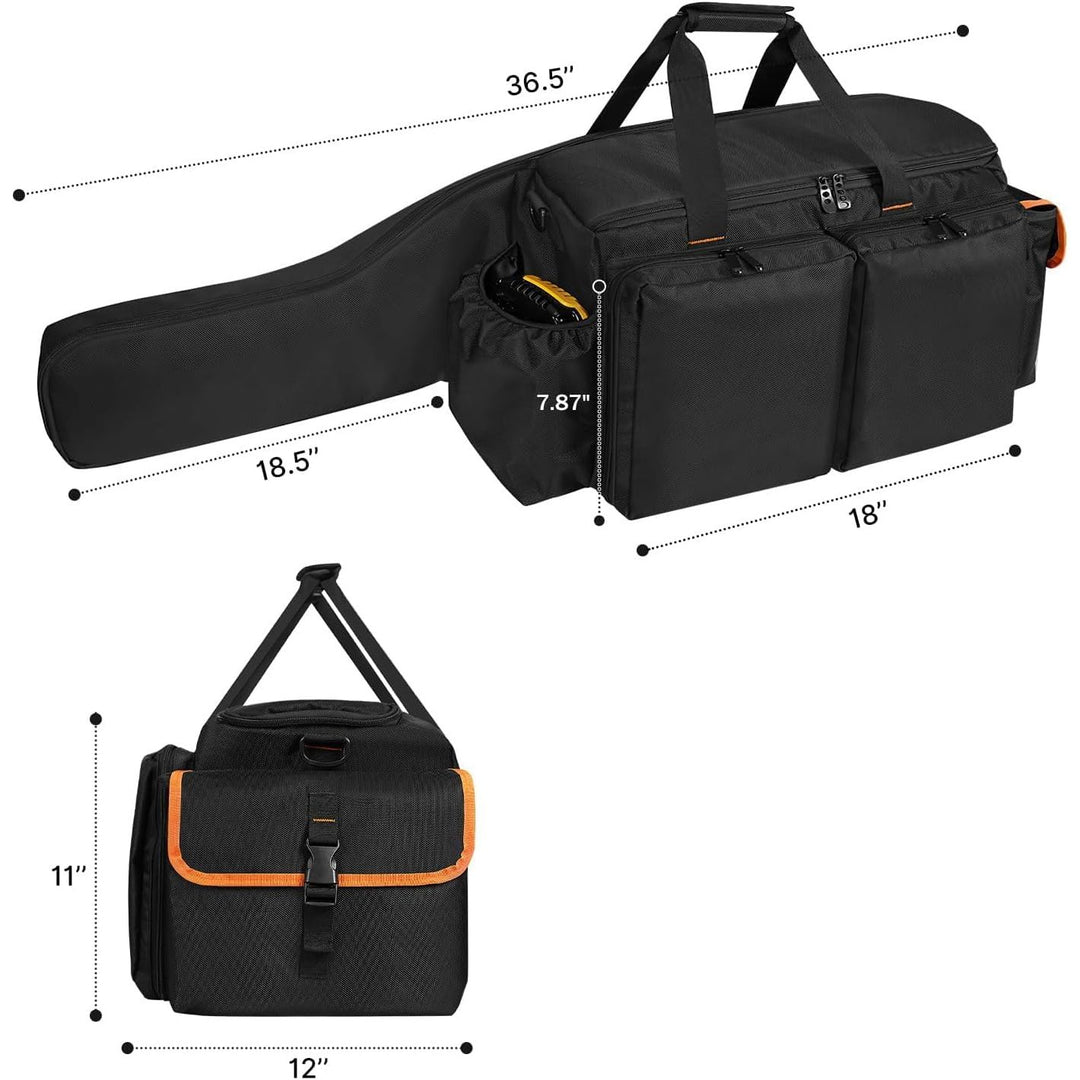 14"/16"/18" Chainsaw Case, Chainsaw Storage Bag Compatible with EGO+, Dewalt, Greenworks Cordless Power Chainsaws & Accessories, Black