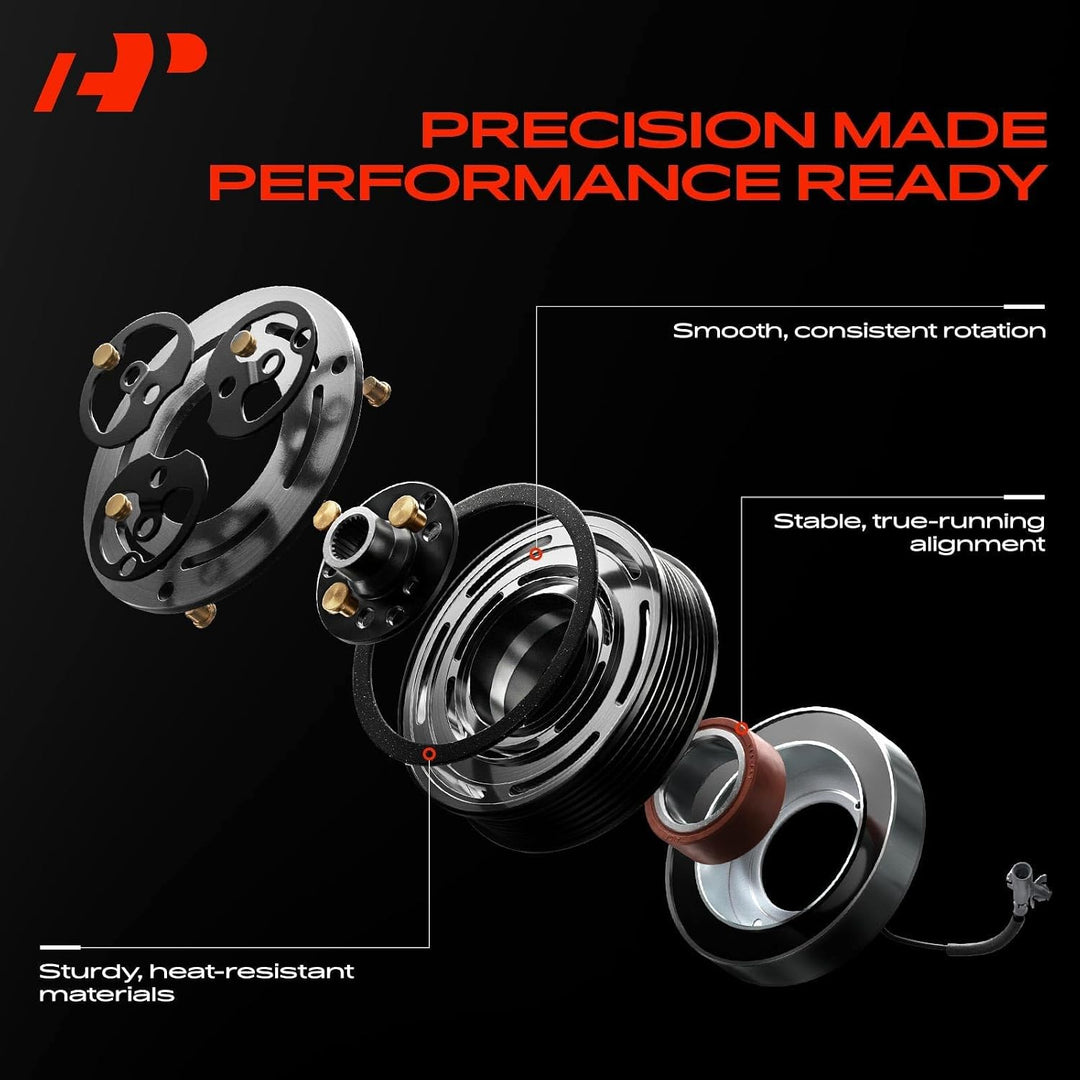 Air Conditioner AC Compressor Clutch Kit Compatible with Chevrolet Equinox 2016-2017, Impala 2014-2020, Impala Limited 2014 & GMC Terrain 2015-2017 & Buick LaCrosse 2013-2016 & Cadillac XTS