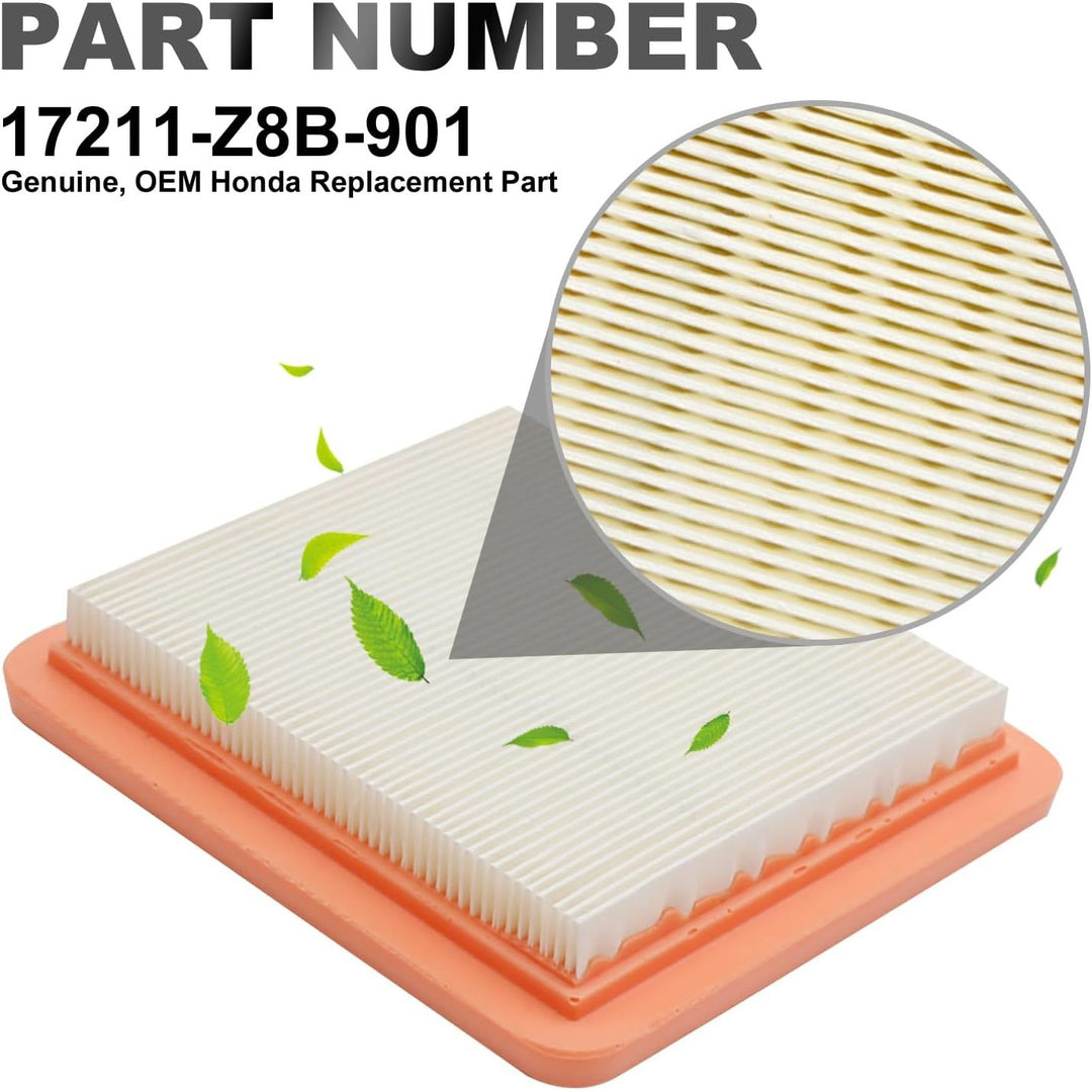 2pcs 17211-Z8B-901 Air Filter Replacement for Honda GCV160LAO GCV190LA GC190LA HRR216 HRB216 HRB217 HRC216 HRS216 HRT216 HRX217 HRZ216 Lawn Mower