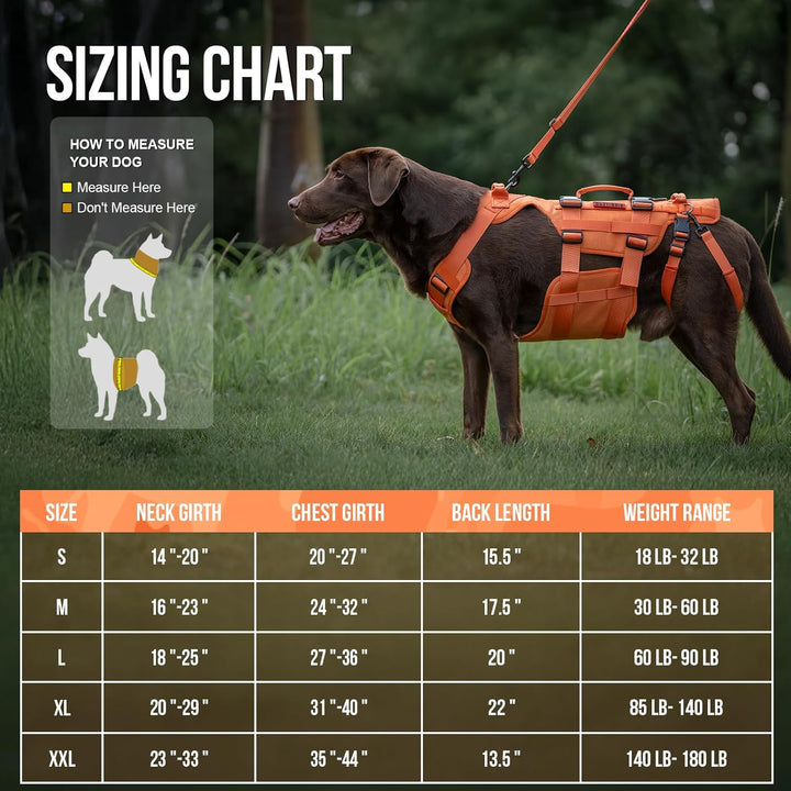 Lift Harness for Large Dogs, Support Sling for Back Legs, Lifter With Handles Invictus Multifunctional Mobility Assistance Vest Hip Support Brace (Orange, M)