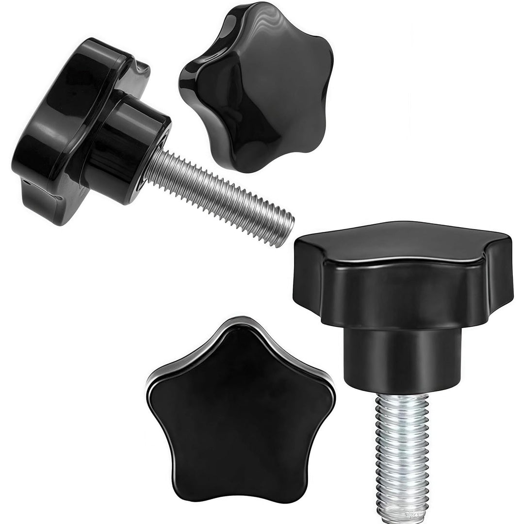 6 pcs Clamping Screw Knobs Handle, M8 x 25 mm Star Thread Handle, Replacement Tightening Screw, Quick Disassembly Replacement Parts, for Umbrella Base Replacement knob