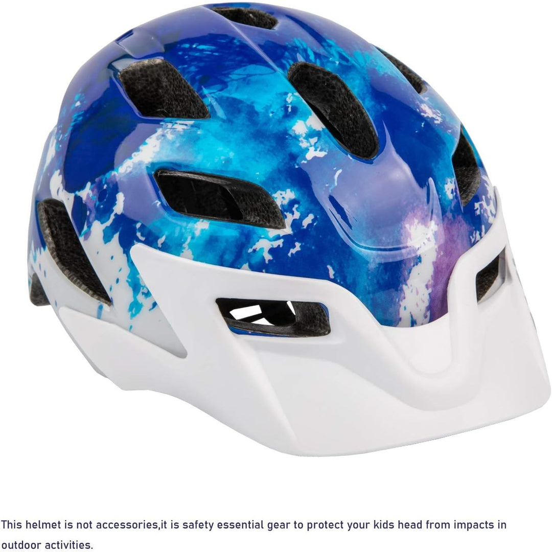 Kids Bike Helmet for Boys and Girls 5-14, With Removable Visor, Multi-Sport Safe and Comfortable (50-57cm), Navy Blue
