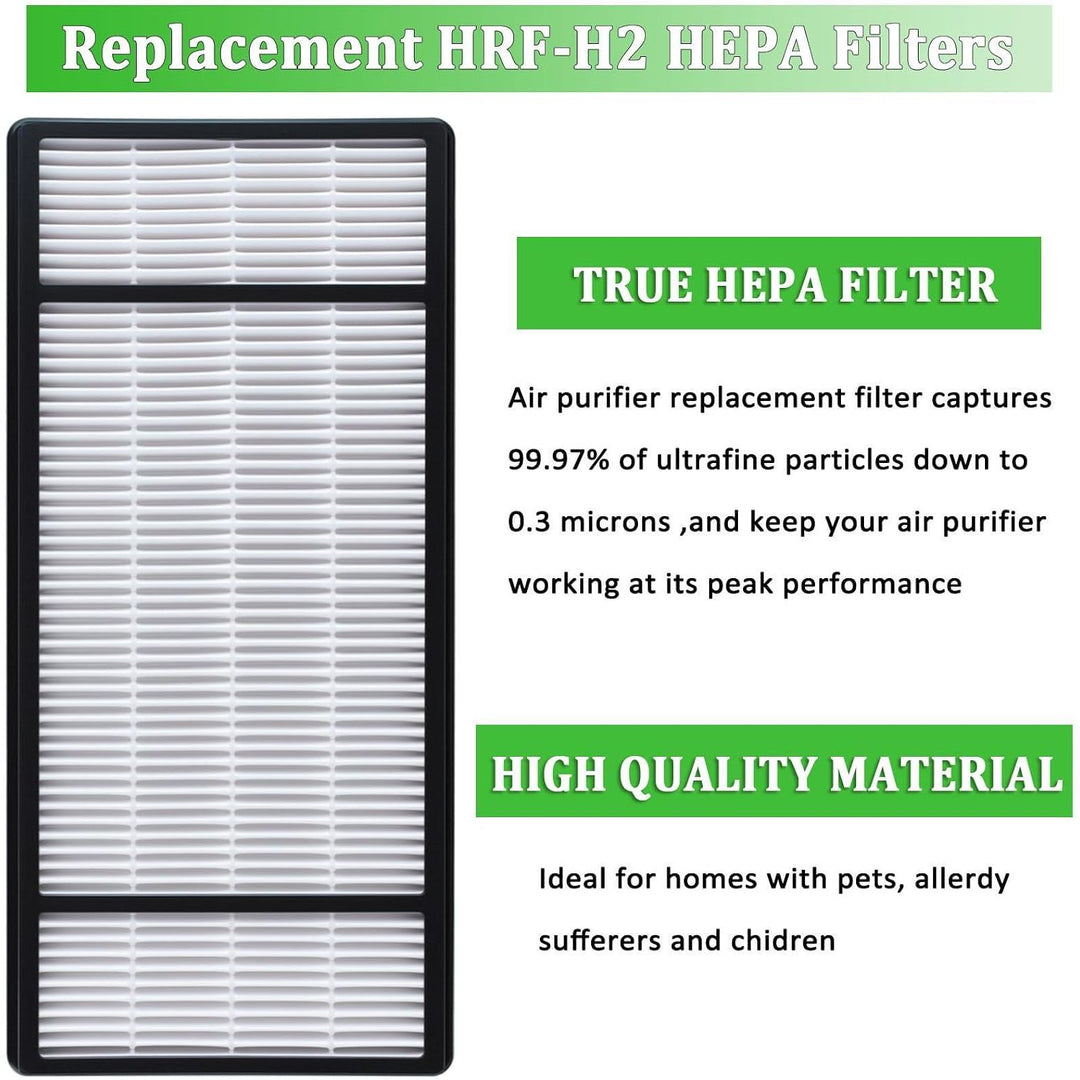 2 Pack True HEPA Replacement Filter H Compatible with Honeywell Filter HRF-H1 HRF-H2, Compatible with Honeywell Air Purifiers HPA050, HPA060, HPA150, HPA160, HHT055, HHT155 Series