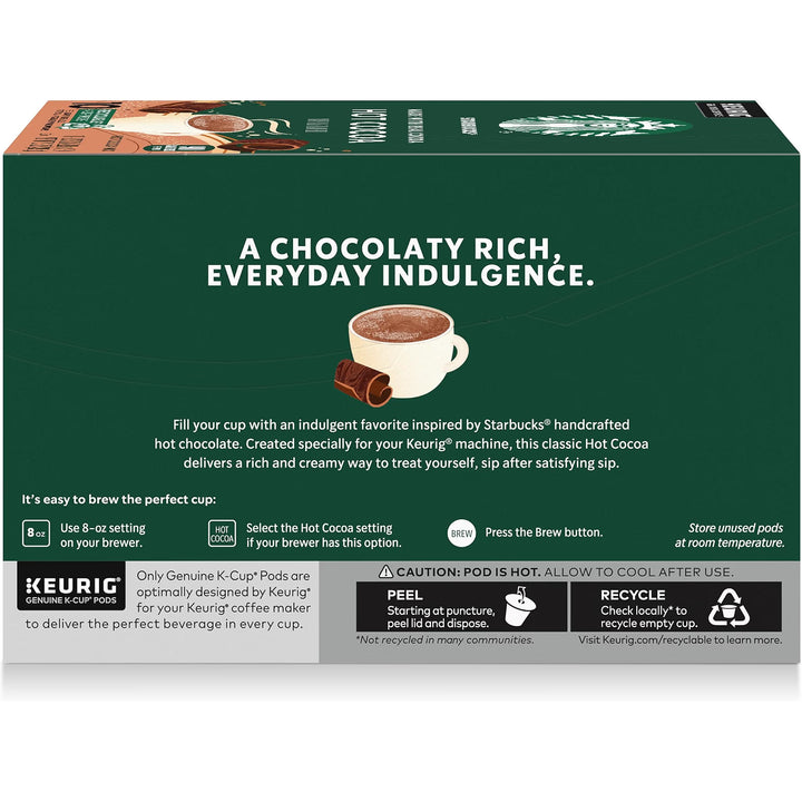 Starbucks K-Cup Coffee Pods, Flavored Hot Cocoa, Classic Hot Cocoa, 10 Keurig Pods