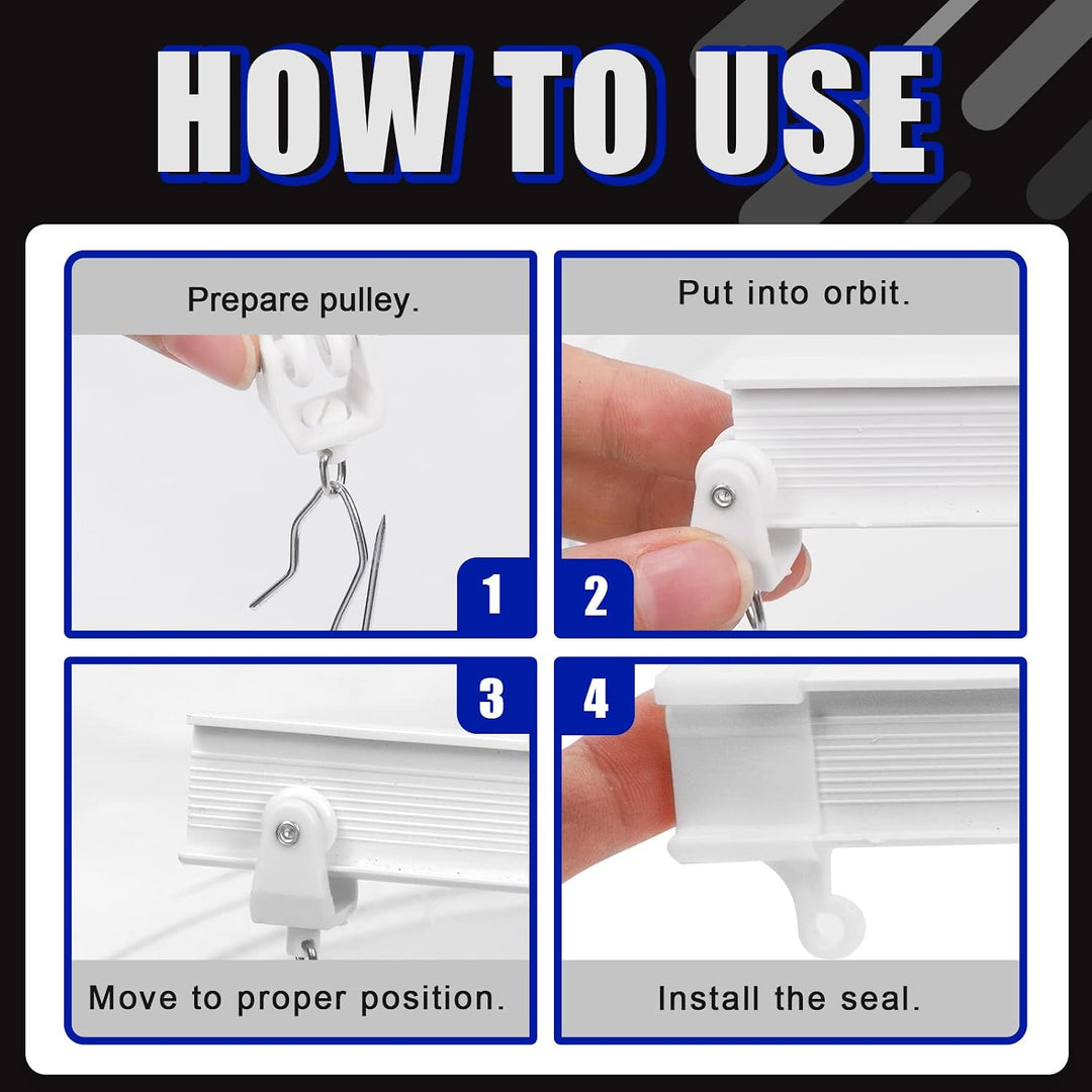 155Pcs 5M/16.4ft White Bendable Curved Ceiling Curtain Track Set, Includes 40Pcs 3.5CM Curtain Hooks, 40Pcs Curtain Clips for U Shape L Shape Shower Curtains Bay Window Room Divider