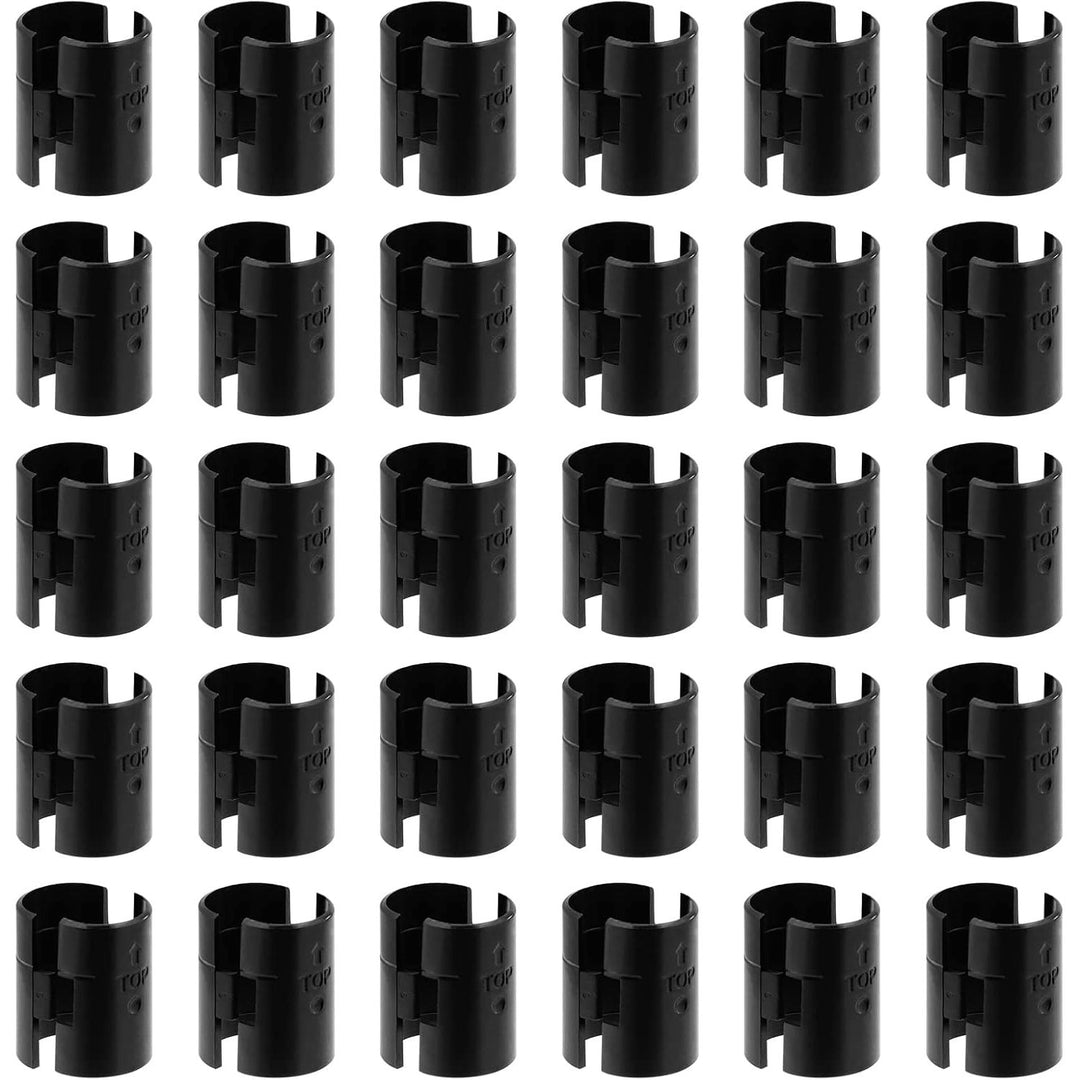 25 Pairs 50 Pack Wire Shelf Clips Wire Shelving Shelf Lock Clips for 1" Post - Adjustable Shelving Sleeves Replacement Clips for Wire Shelving System, Fits with Thunder Group, Alera, Metro